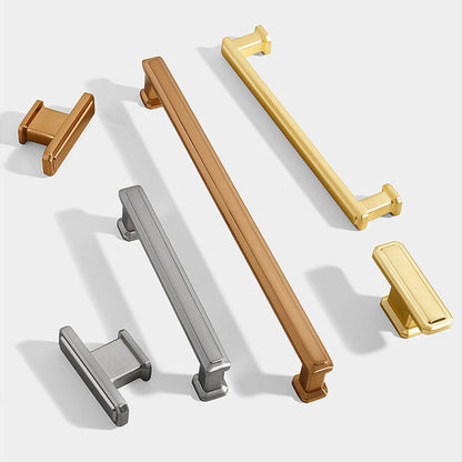 Stepped Rectangular Cabinet Pulls and T-Knobs