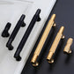 Knurled Round Bar Cabinet Pulls, Aluminum Alloy Handles