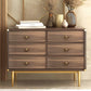 Wood and Brass Round Bar Cabinet Handles and Drawer Pulls