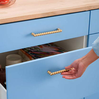 Beaded Brass Cabinet Pulls and Knobs