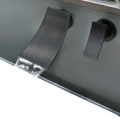 Ravello Modern Wall-Mounted Waterfall Bathroom Sink Faucet with Single Handle