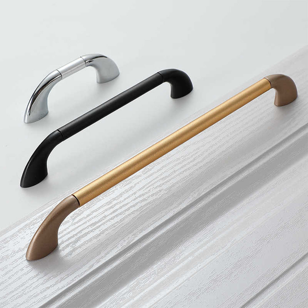 Round Bar Cabinet Pulls with Curved Tapered Feet