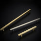 Brushed Square Cabinet Handles and Knobs, Zinc Alloy
