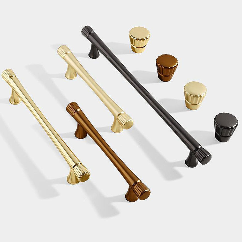 Fluted Detail Cabinet Pulls and Matching Knobs