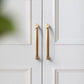 Curved Cabinet Handles, Gold / Black Zinc Alloy