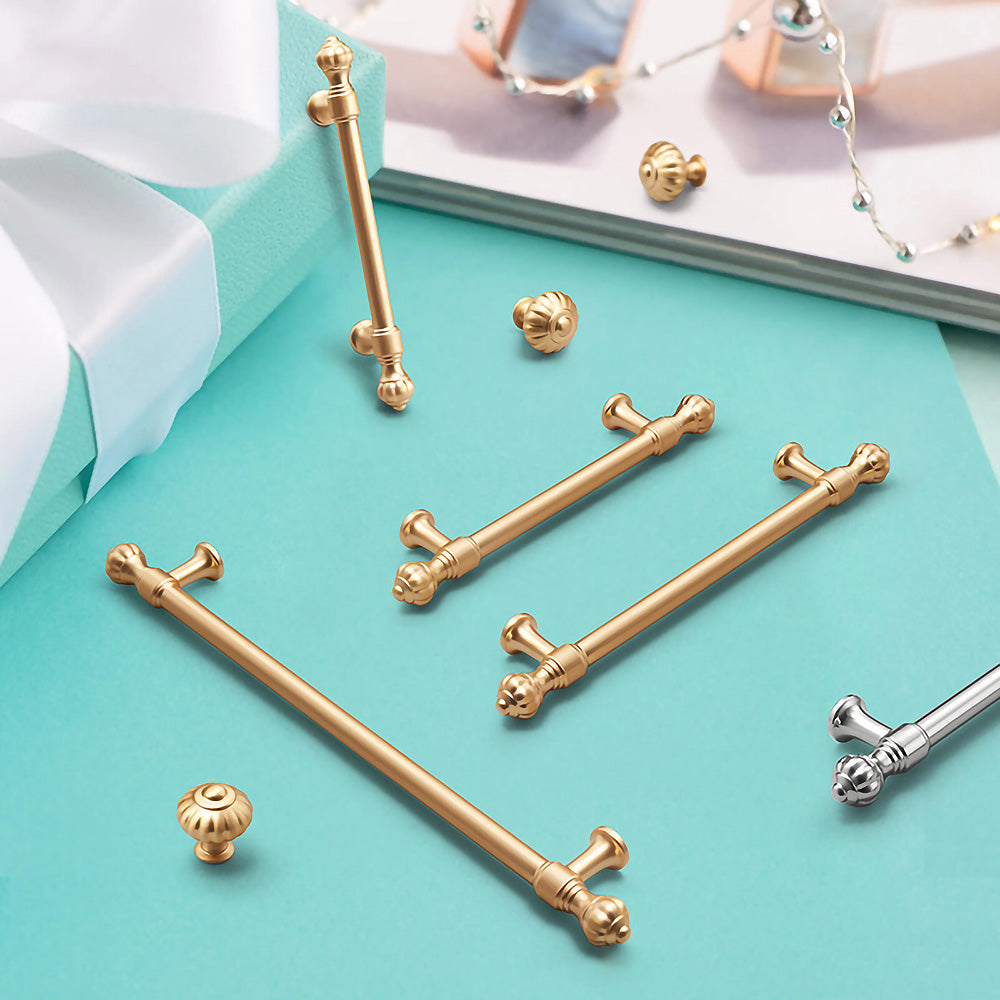 Fluted Pumpkin Cabinet Pulls and Knobs for Wardrobes