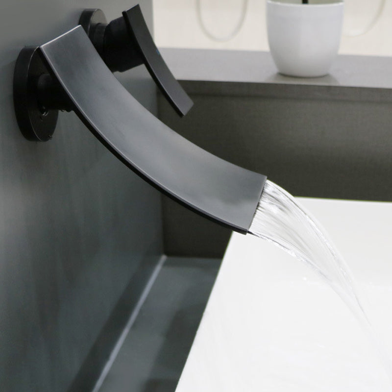 Ravello Modern Wall-Mounted Waterfall Bathroom Sink Faucet with Single Handle