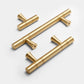 Gold Brass Round Bar Cabinet Handles and T-Bar Knobs