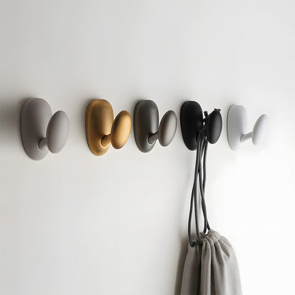 Solid Brass Pebble Wall Hooks for Coats & Towels