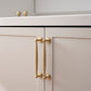 Brushed Brass Round Bar Cabinet Pulls and Knobs