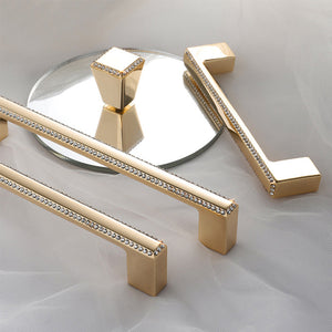 Gold Crystal Cabinet Pulls and Knobs