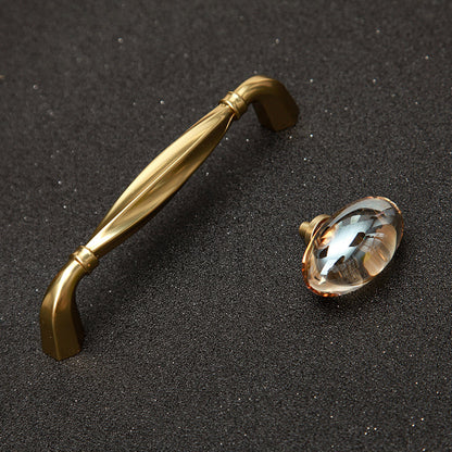 Clear Acrylic and Brass Drawer Knobs for Dressers