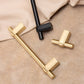 French Brass Round Bar Cabinet Pulls for Wardrobes