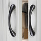 Modern Curved Cabinet Handles and Round Knobs