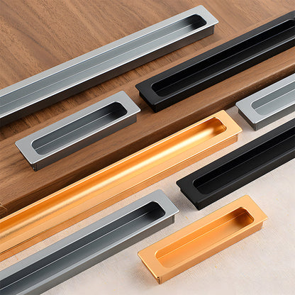 Long Aluminum Recessed Finger Pulls