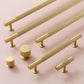 Ribbed Solid Brass Cabinet Pulls and Matching Knobs
