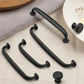 Curved Cabinet Handles, Gold / Black Zinc Alloy