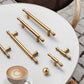 Gold Round Bar Cabinet Pulls and Drawer Handles