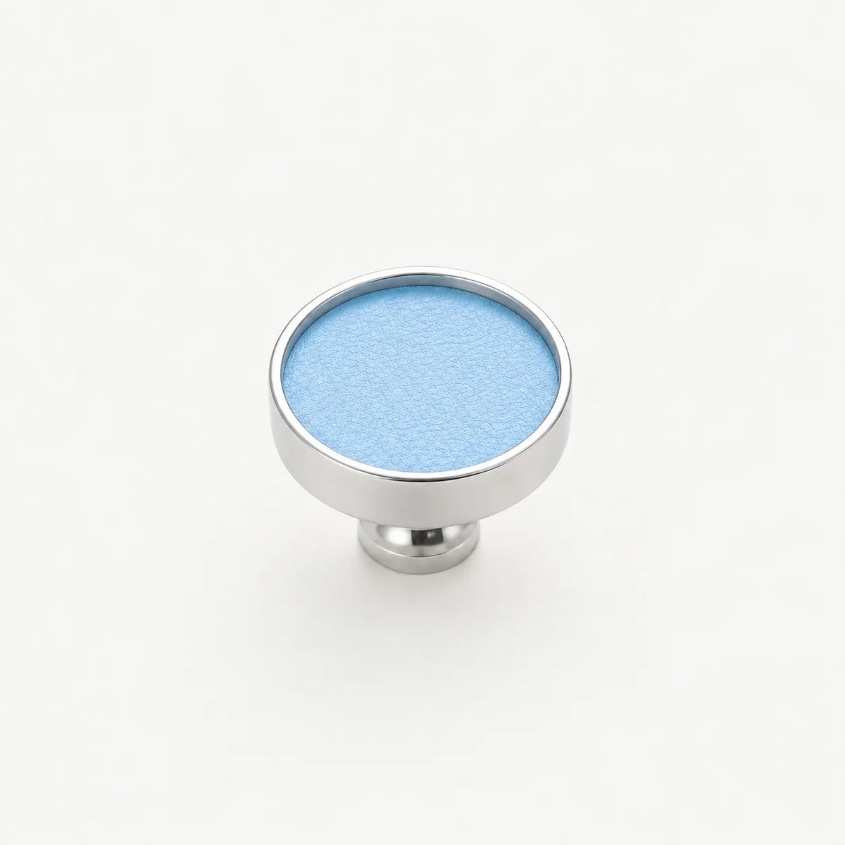 Colorful Leather Cabinet Pulls and Knobs, Stainless Steel
