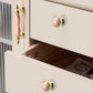 Colorful Ceramic Cabinet Pulls and Knobs with Gold-Tone Trim