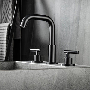 2 Handles 3-Hole Brass Bathroom Faucet