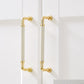 Polished Gold Leather Cabinet Pulls and Knobs