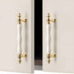 Colorful Ceramic Cabinet Pulls and Knobs with Gold-Tone Trim