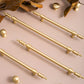 Gold Brass Turned Bar Cabinet Pulls and Knobs