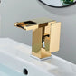Luminous LED Color Changing Square Waterfall Bathroom Faucet