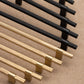 Black / Gold Knurled Round Bar Cabinet Pulls and Drawer Handles