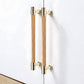 Two-Tone Ribbed Aluminum Alloy Cabinet and Drawer Pulls