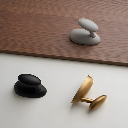 Solid Brass Pebble Wall Hooks for Coats & Towels