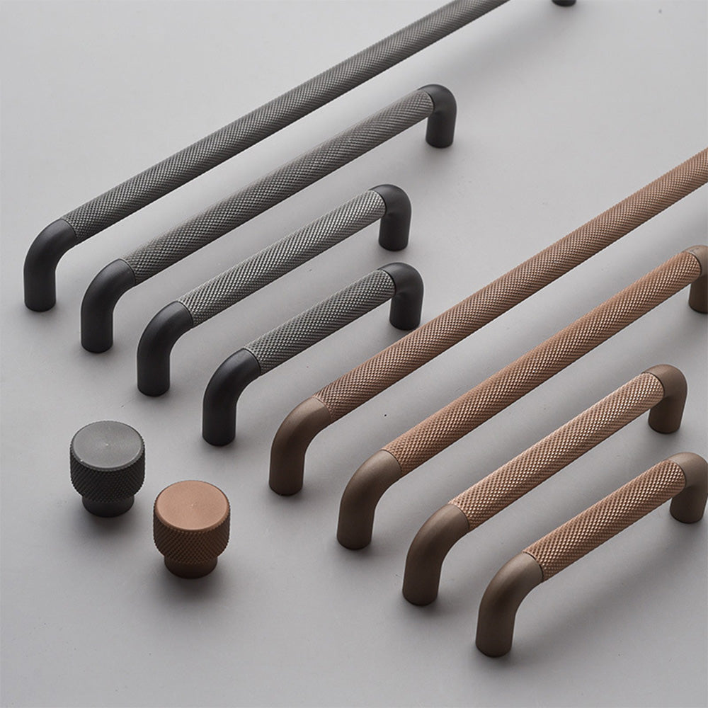 Knurled Zinc Alloy Cabinet Pulls and Knobs