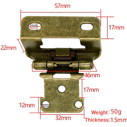 Straight Arm Self-Closing Spring Cabinet Door Hinge