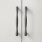 Curved Zinc Alloy Cabinet Pulls in Gold and Dark Gray