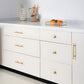 Gold Round Bar Drawer Handles and Cabinet Knobs