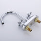 Modern 2-handle Silver Centerset Bathroom Sink Faucet