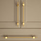 Adjustable Long Round Bar Cabinet Pulls, Gold / Brushed Brass Finish