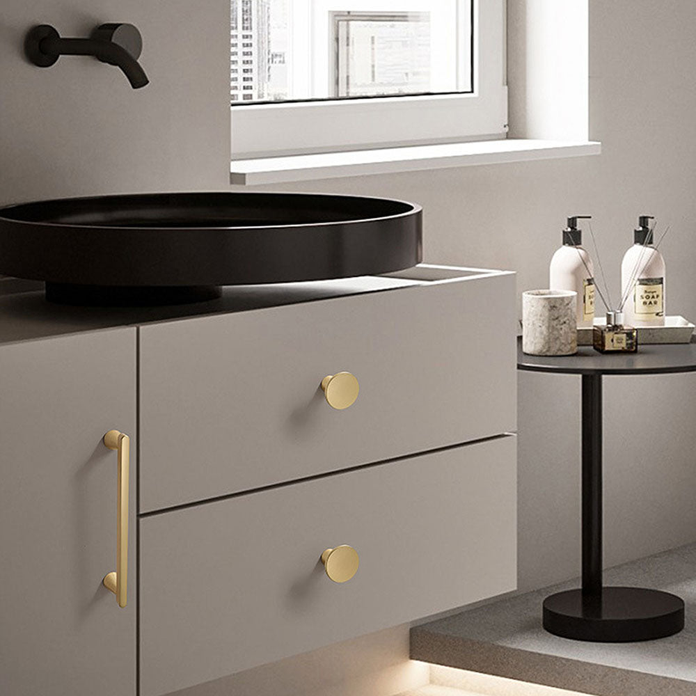 Slim Round Bar Cabinet Pulls and Knobs for Vanities