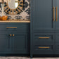 Faceted Zinc Alloy Cabinet Pulls and Matching Knobs