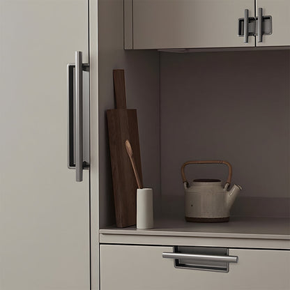 Art Deco Recessed Cabinet Pulls with Round Bar Handle