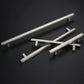 Brushed Square Cabinet Handles and Knobs, Zinc Alloy