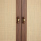Wooden Round Bar Cabinet Handles with Brass Mounts