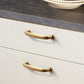 Curved Cabinet Handles, Gold / Black Zinc Alloy