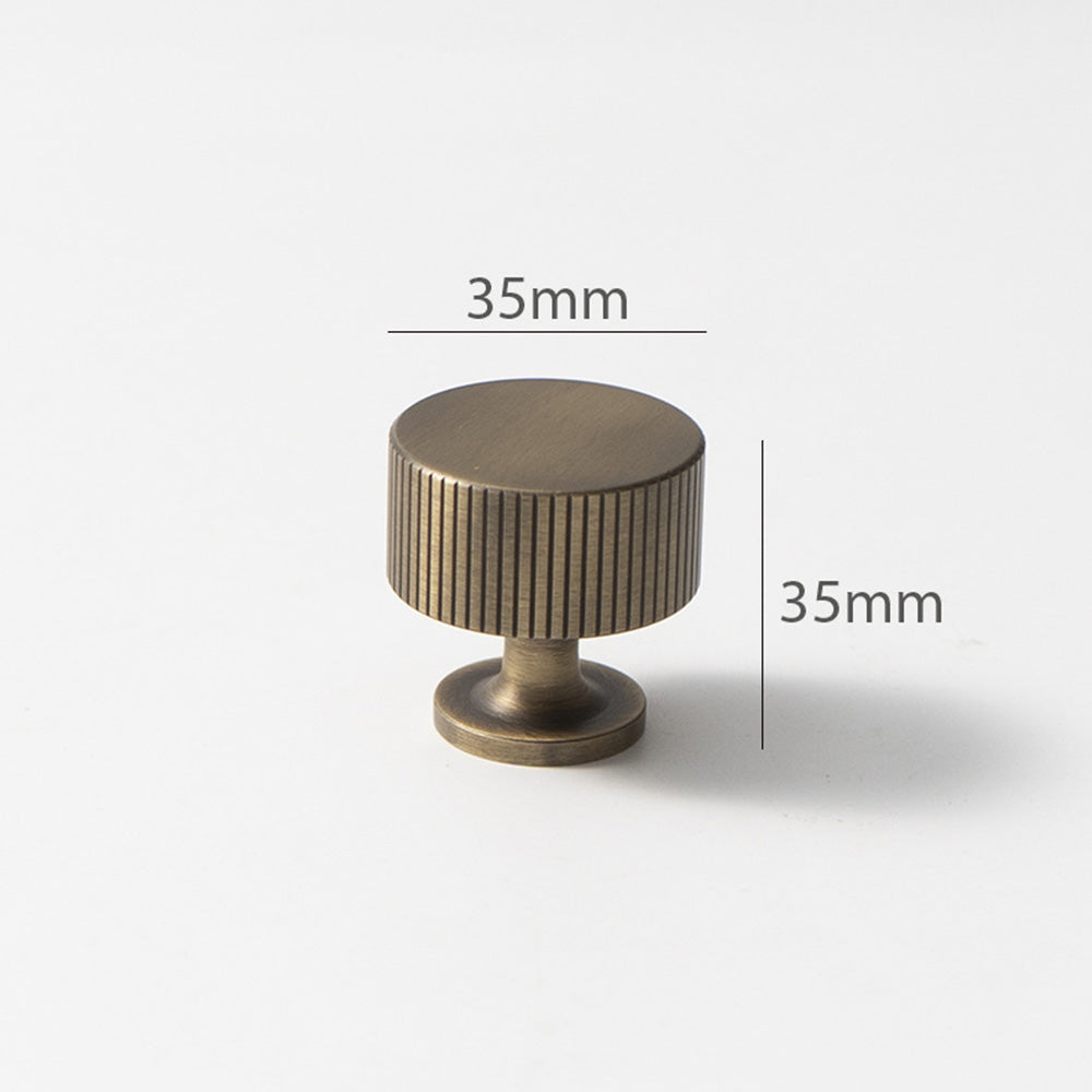 Fluted Metal Cabinet Pulls and Knobs for Kitchen Cabinets