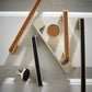 Textured Leather Inlay Cabinet Pulls and Knobs