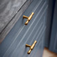 Gold Round Bar Cabinet Pulls and Drawer Handles