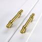 Brushed Brass Round Bar Cabinet Pulls and T-Bar Knobs