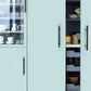 Black Round Bar Cabinet Pulls with Gold-Tone Posts