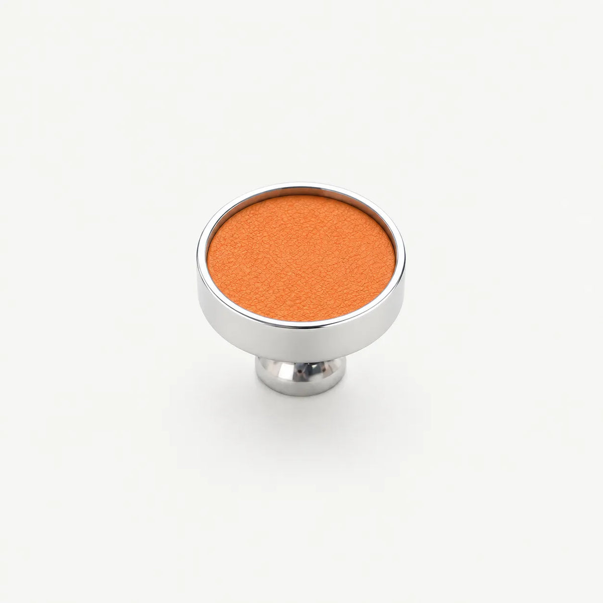 Colorful Leather Cabinet Pulls and Knobs, Stainless Steel